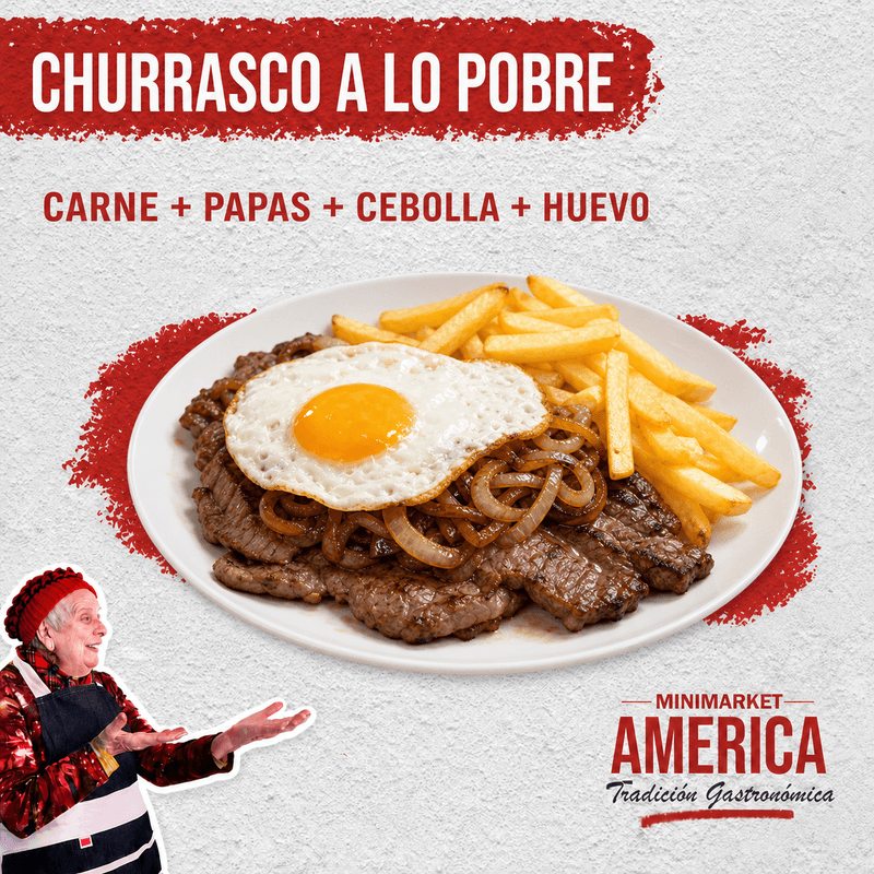 Churrasco a lo Pobre al Plato