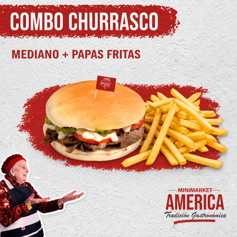 COMBO CHURRASCO MEDIANO + PAPAS